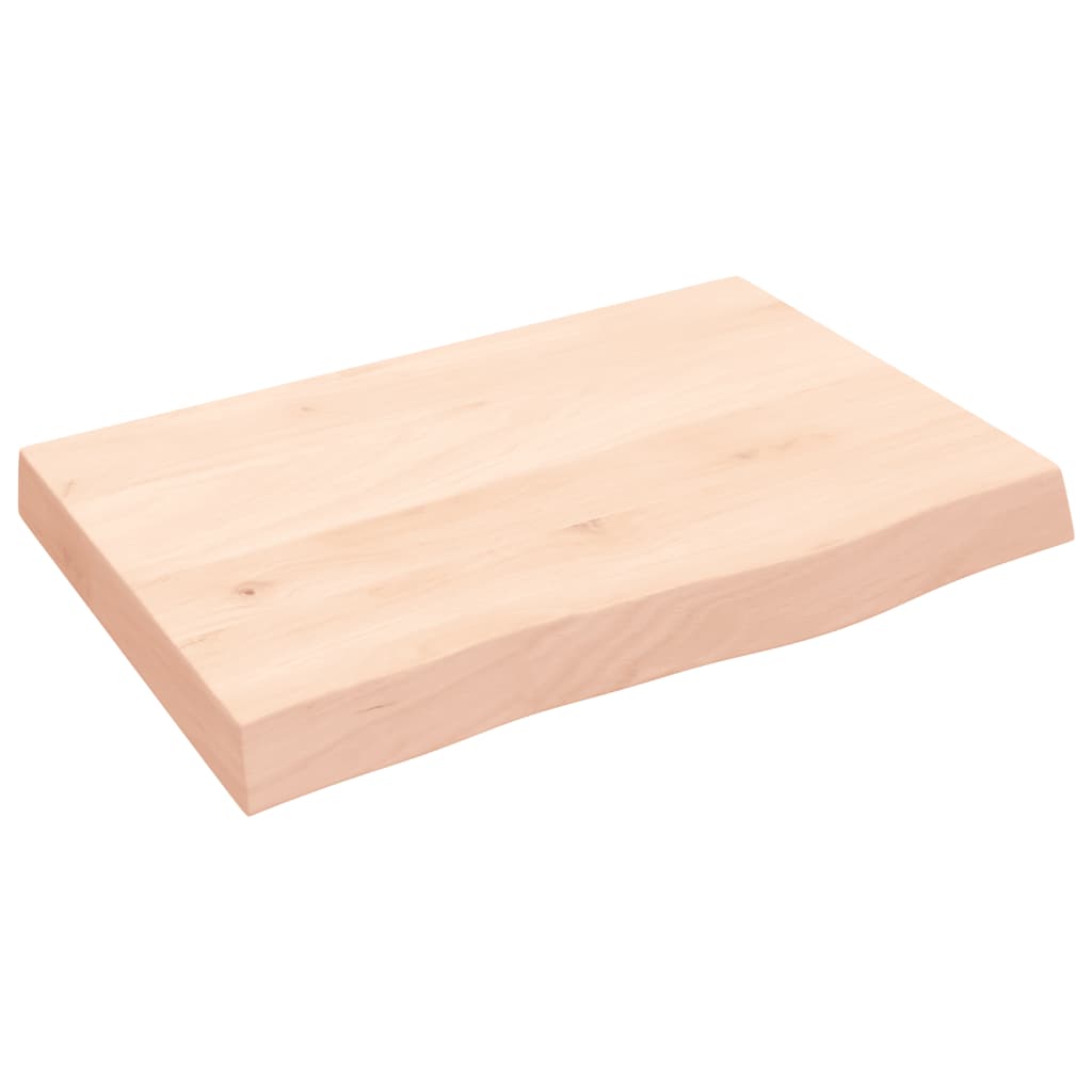 Maison Exclusive - Tischplatte 60x40x(2-6) Cm Massivholz Eiche Un