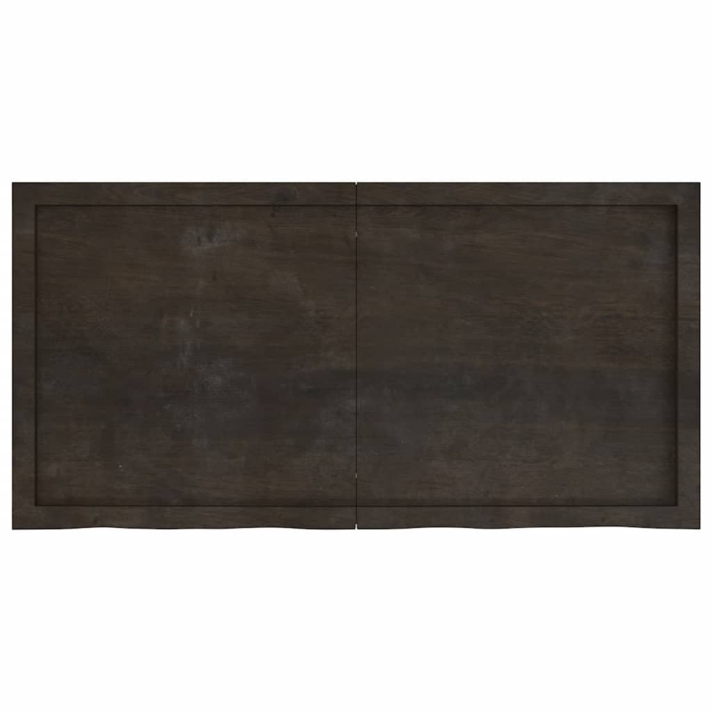 Maison Exclusive - Tischplatte Dunkelbraun 120x60x(2-4)cm Massivh