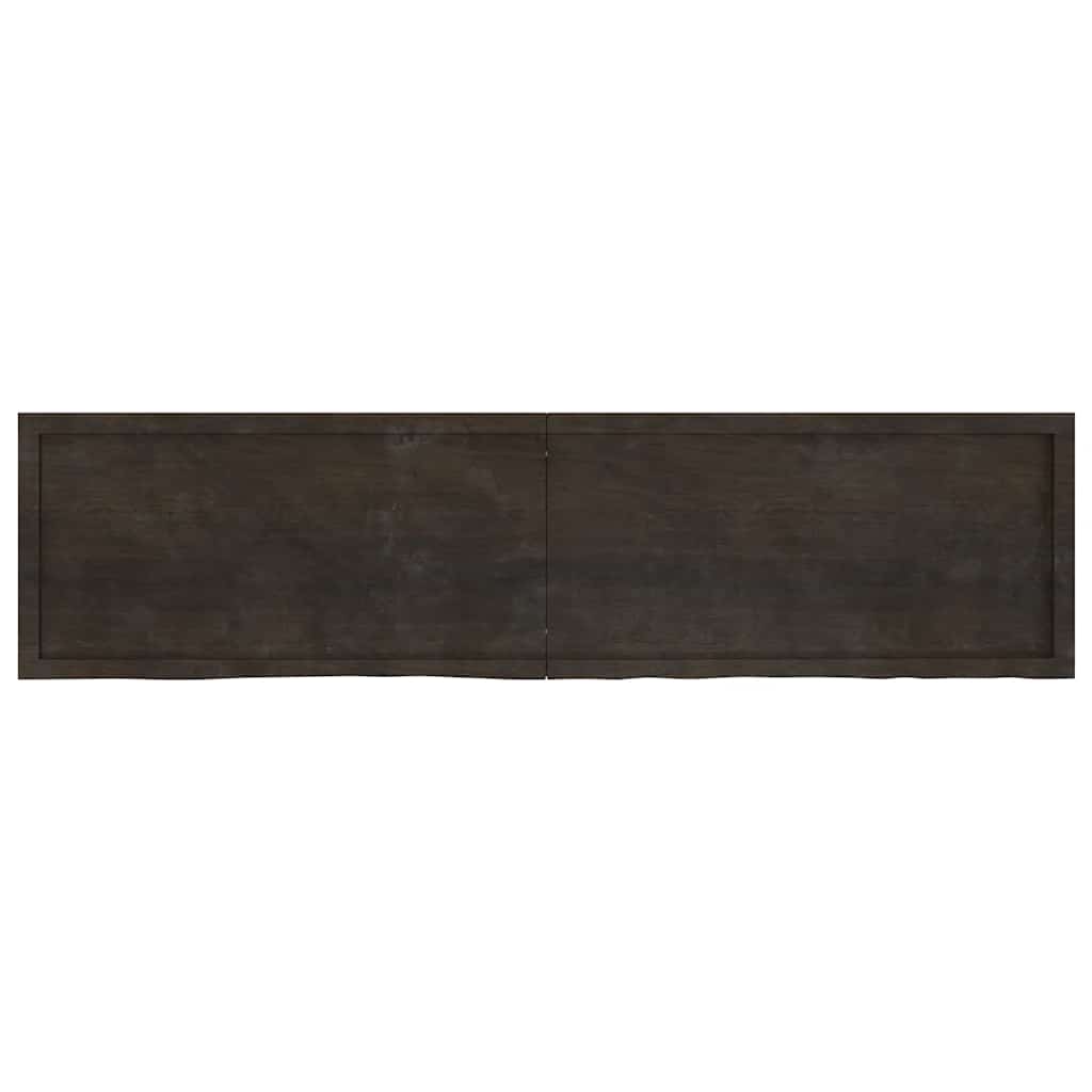 Maison Exclusive - Tischplatte Dunkelbraun 200x50x(2-6)cm Massivh