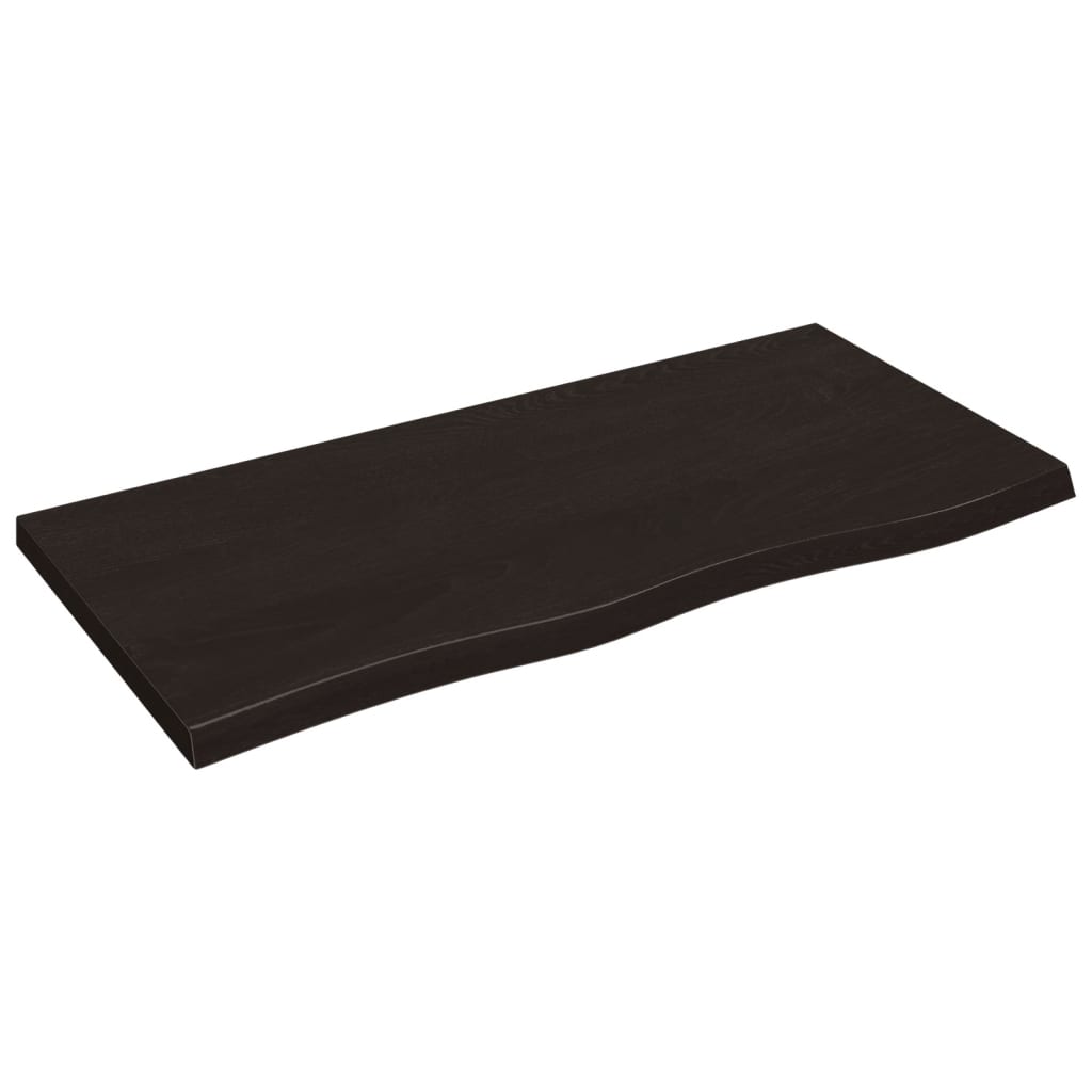Maison Exclusive - Tischplatte Dunkelbraun 100x50x(2-4)cm Massivh