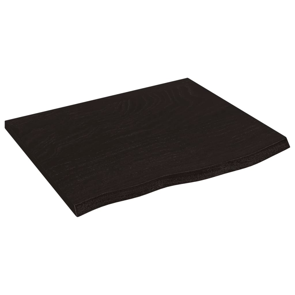 Maison Exclusive - Tischplatte Dunkelbraun 60x50x2 Cm Massivholz