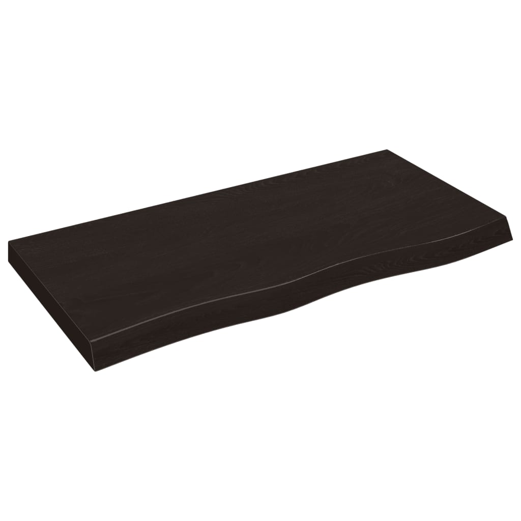 Maison Exclusive - Tischplatte Dunkelbraun 100x50x(2-6)cm Massivh
