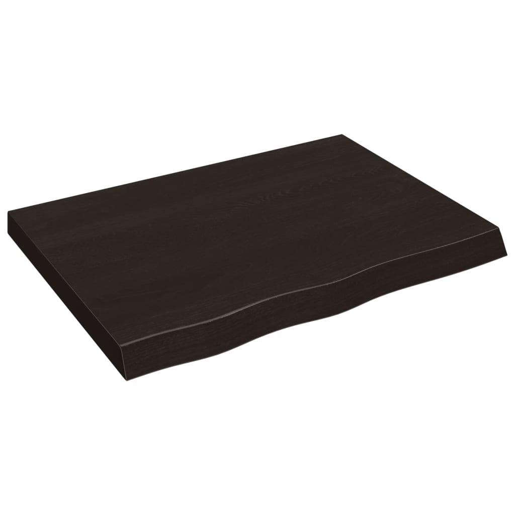 Maison Exclusive - Tischplatte Dunkelbraun 80x60x(2-6)cm Massivho