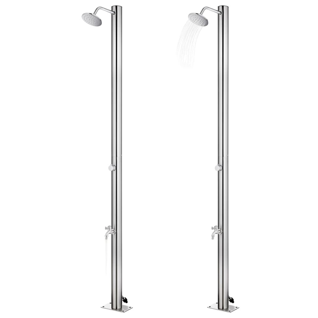 Maison Exclusive - Gartendusche Mit Grauer Bodenplatte 220 Cm Ede