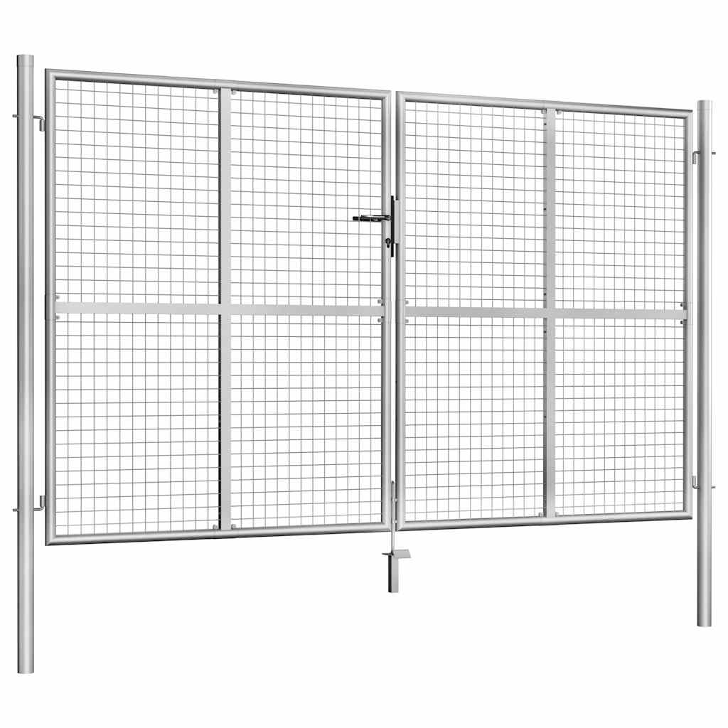 Maison Exclusive - Gartentor Verzinkter Stahl 306 X 200 Cm Silber