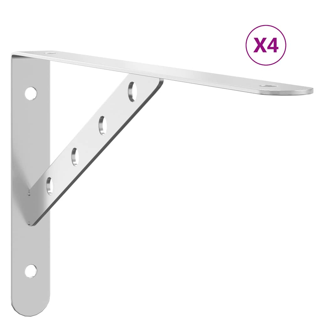 Maison Exclusive - Regalträger 4 Stk. 30x2,5x15,5 Cm Silbern Edel