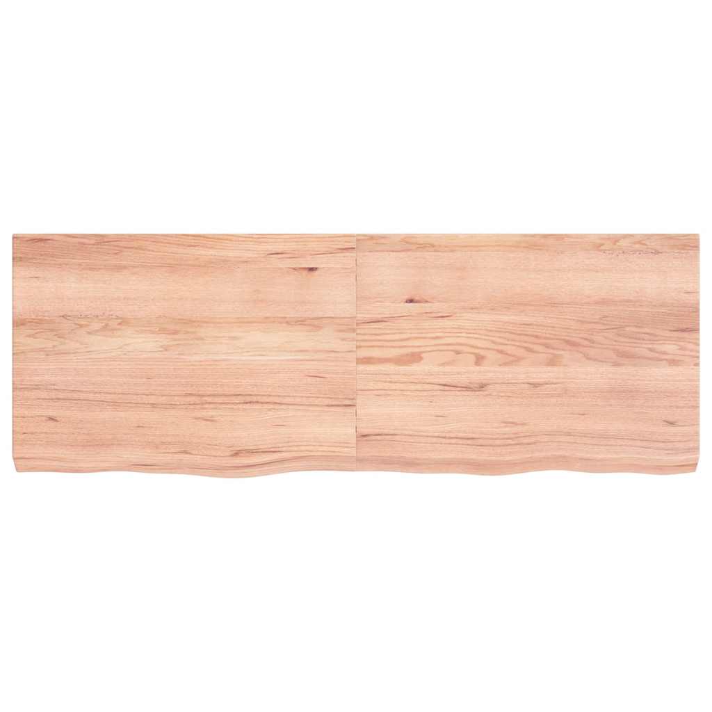 Maison Exclusive - Tischplatte Hellbraun 140x50x(2-6)cm Massivhol