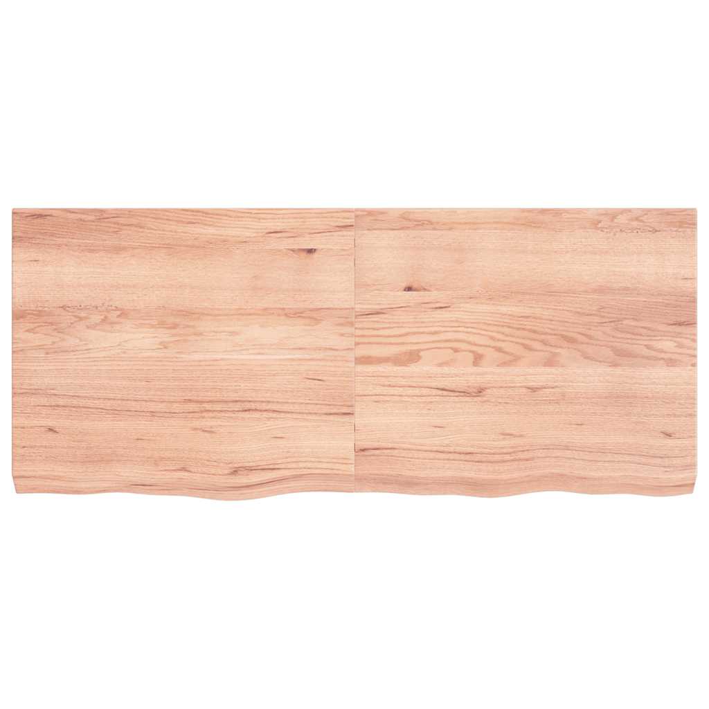 Maison Exclusive - Tischplatte Hellbraun 140x60x(2-6)cm Massivhol