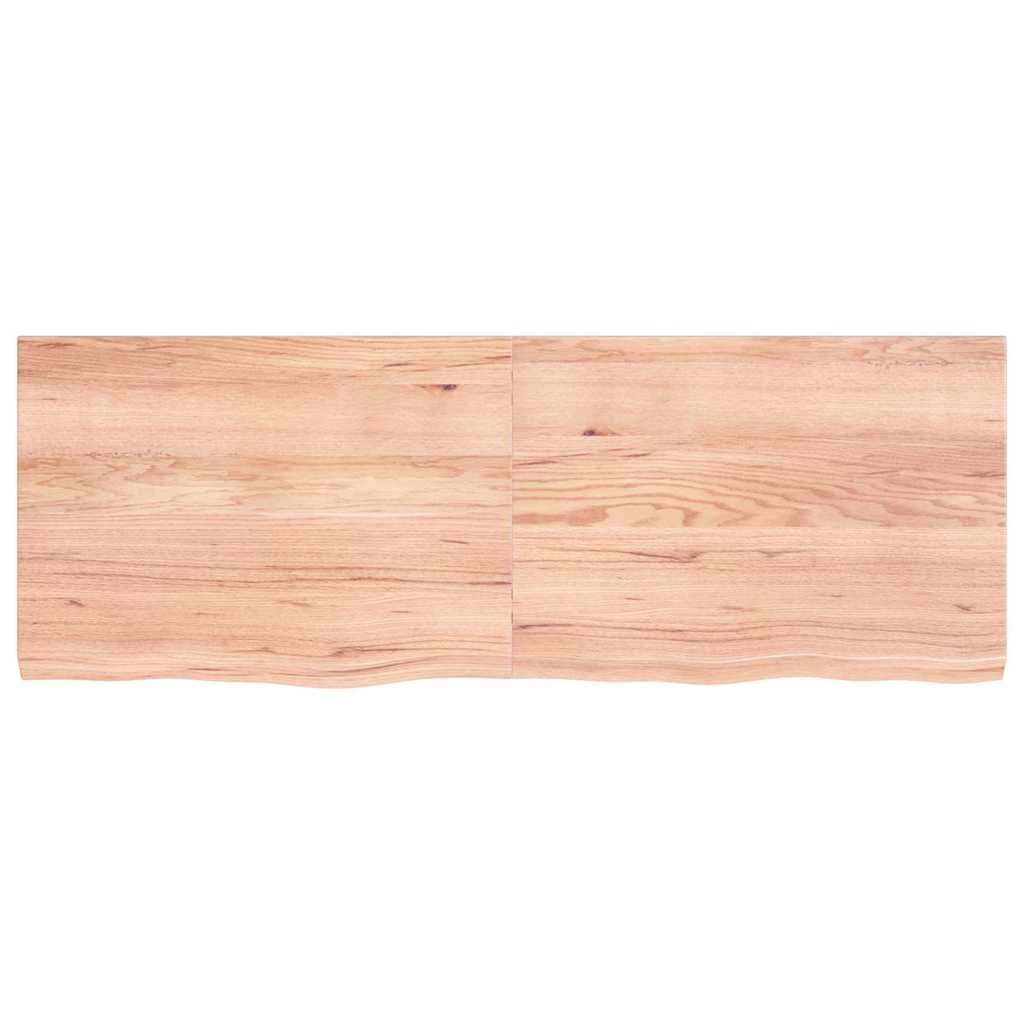 Maison Exclusive - Tischplatte Hellbraun 140x50x(2-4)cm Massivhol