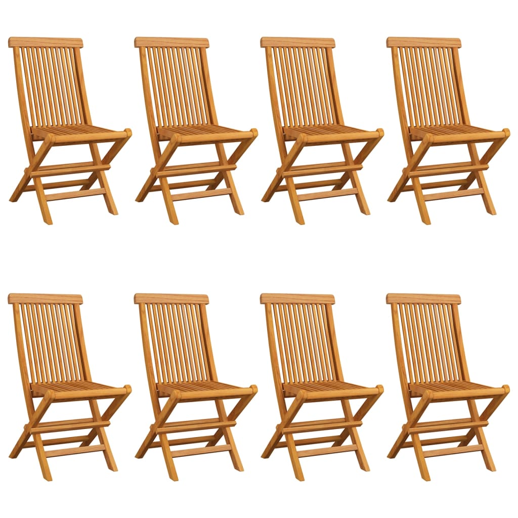 Maison Exclusive - Klappstühle Mit Weinroten Kissen, 8-teilig, Ma