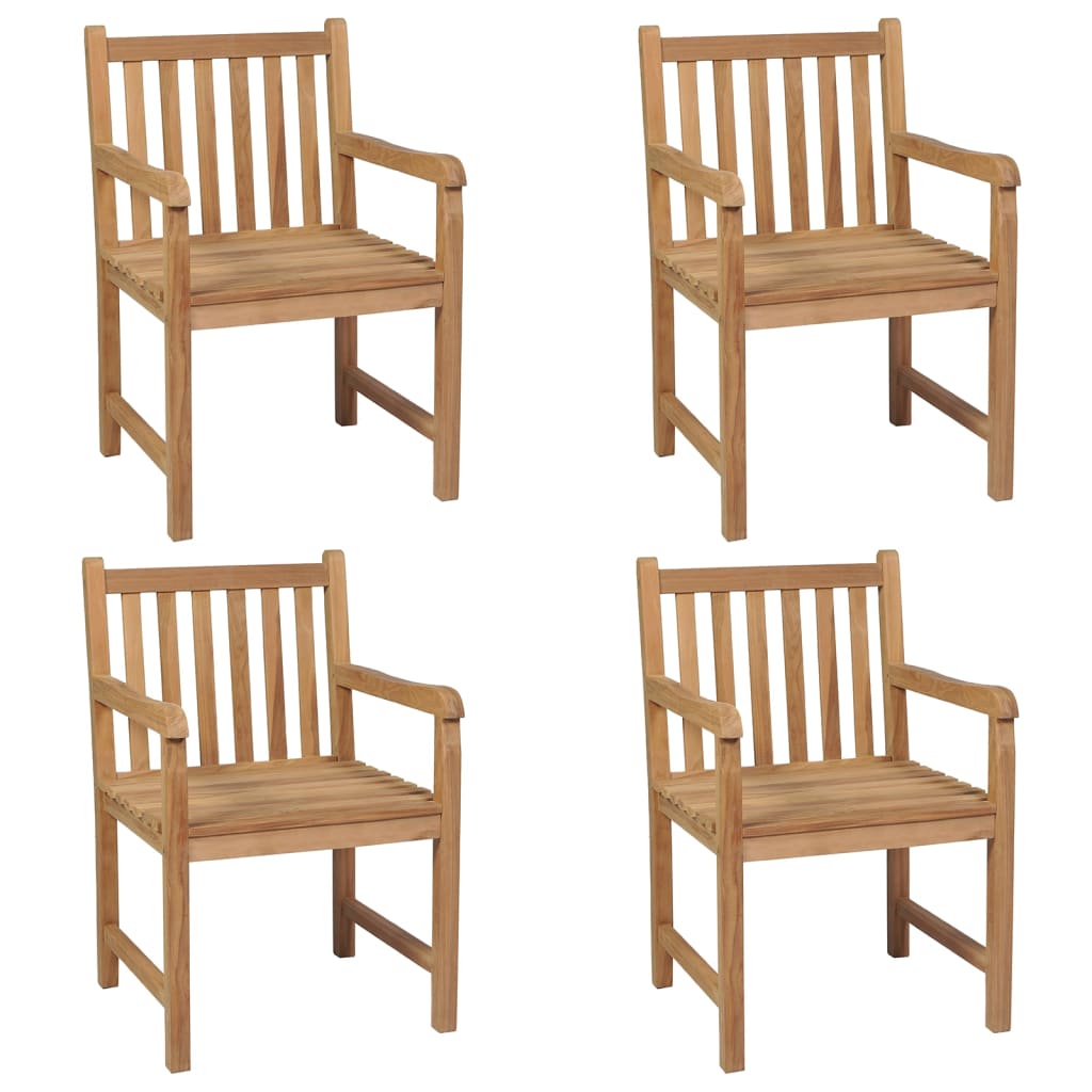 Maison Exclusive - Gartenstühle 4 Stk. Mit Weinroten Kissen Massi