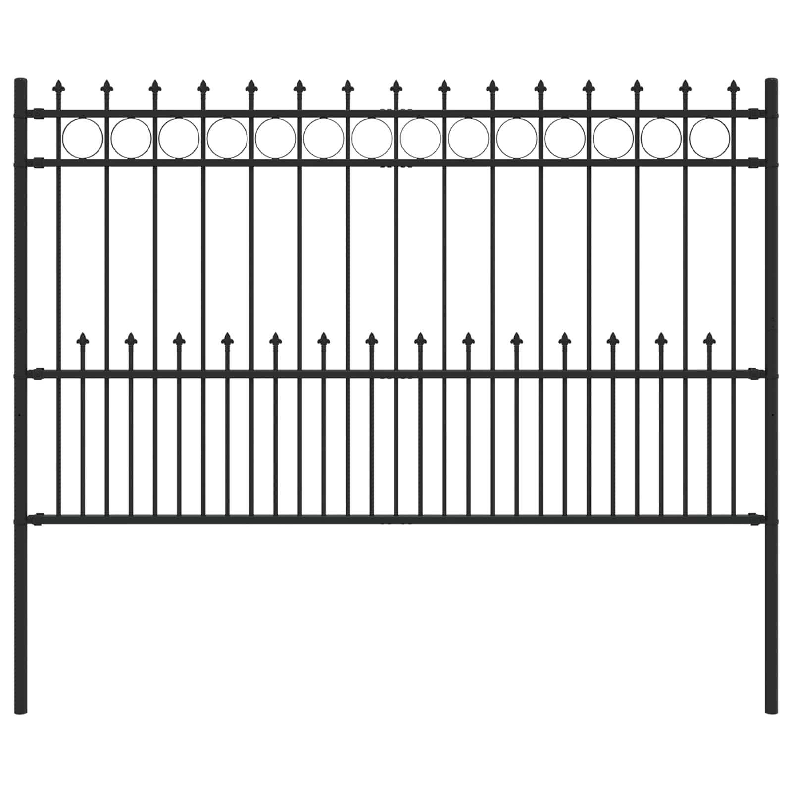 Maison Exclusive - Spike-ringzaun Horst 200 X 166 Cm Pulverbeschi