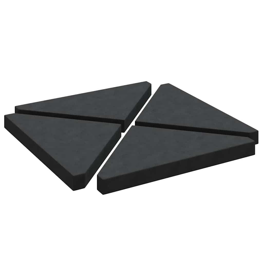 Maison Exclusive - Schirm-gewichtsplatten 4 Stk. Schwarz Granit D