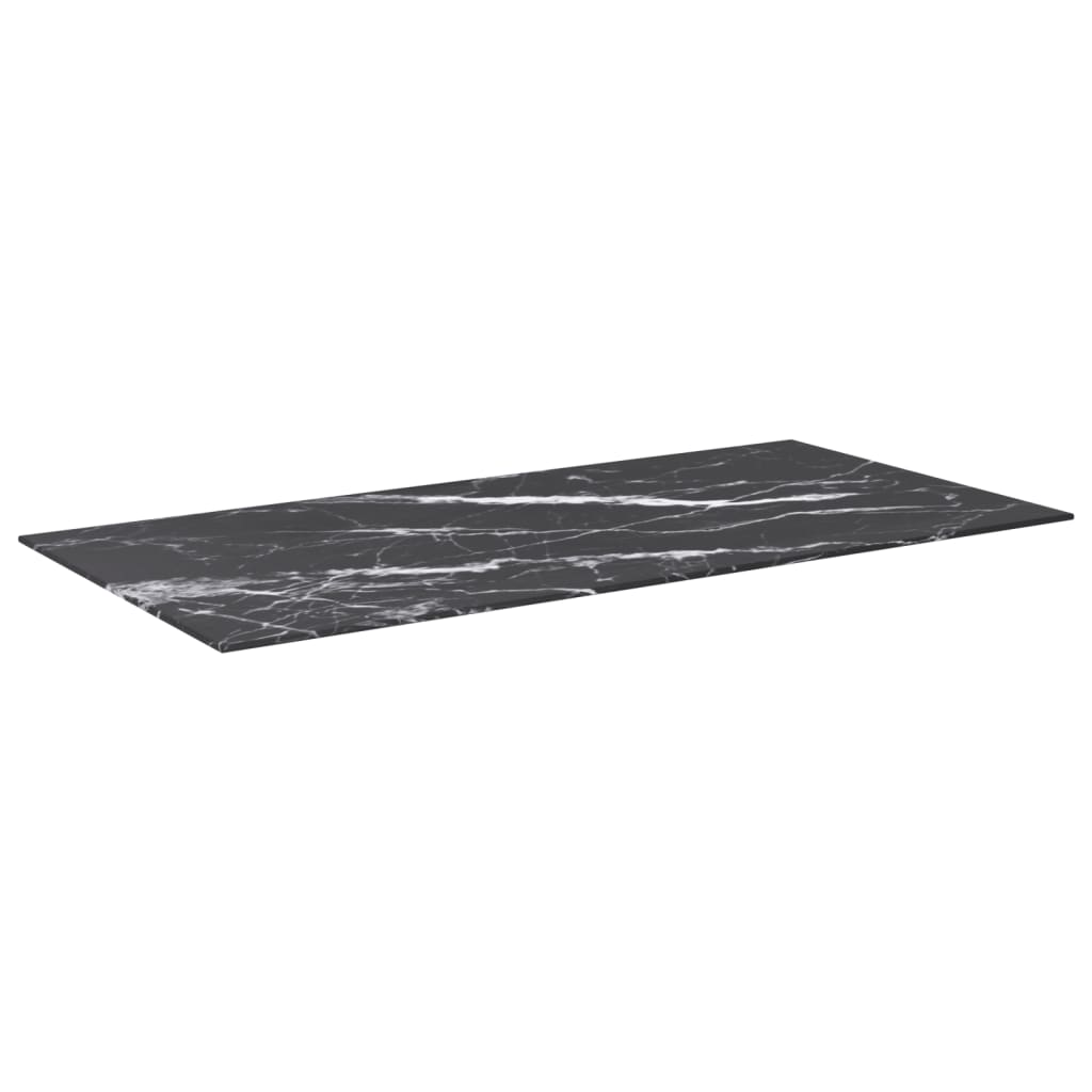 Maison Exclusive - Tischplatte Schwarz 100x50 Cm 6 Mm Hartglas In