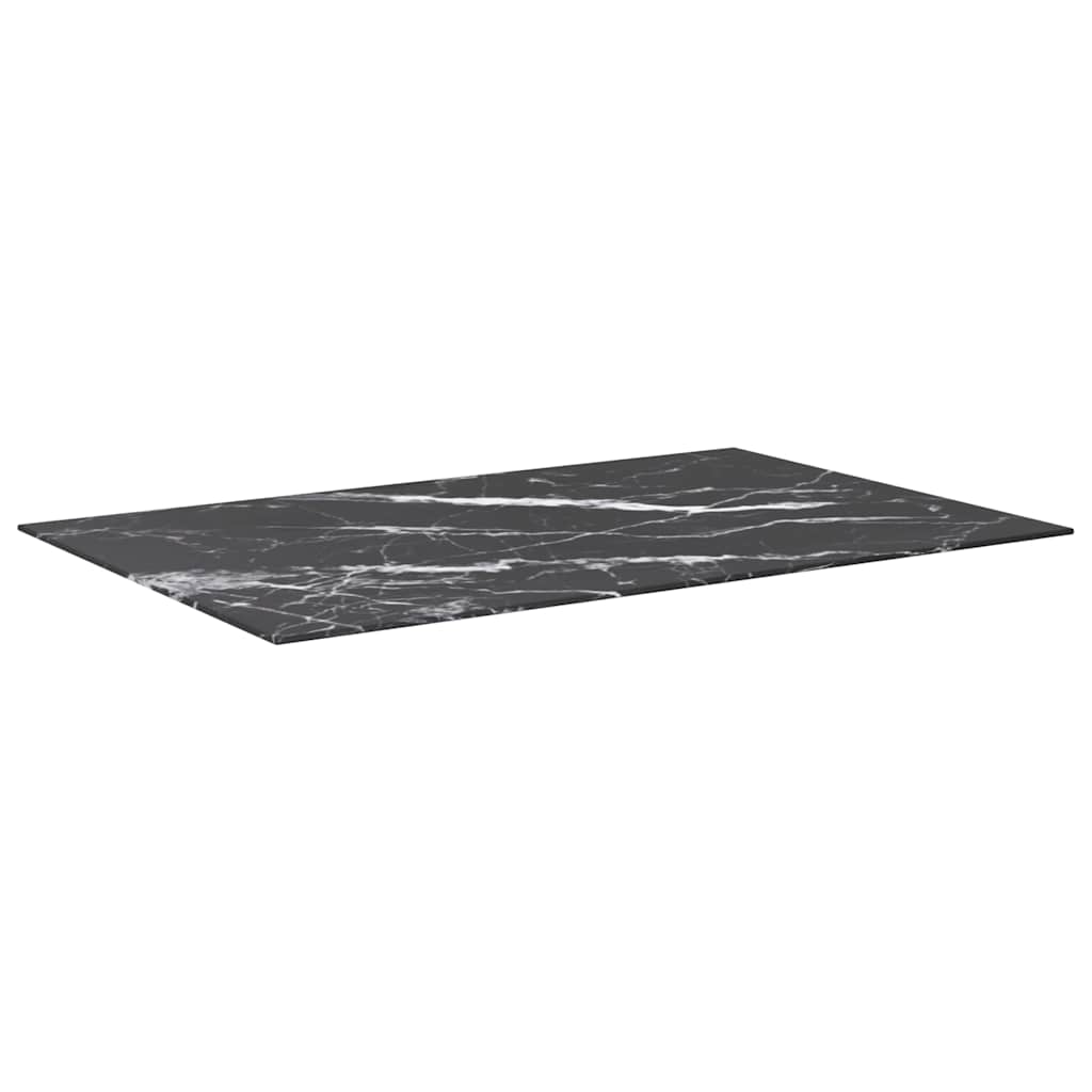 Maison Exclusive - Tischplatte Schwarz 100x62 Cm 8 Mm Hartglas In