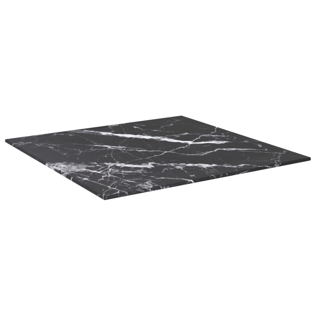 Maison Exclusive - Tischplatte Schwarz 50x50 Cm 6 Mm Hartglas In