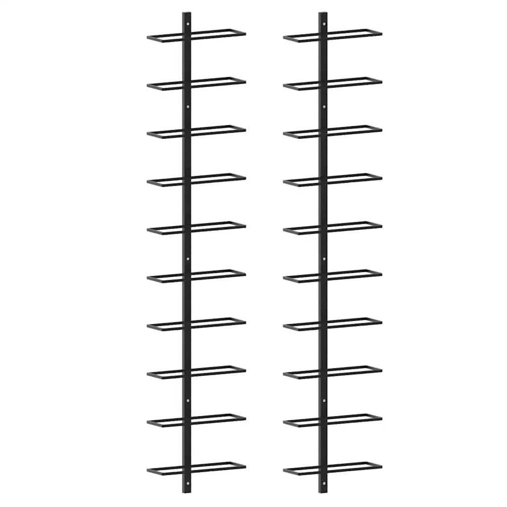 Maison Exclusive - Wand-weinregale Für 20 Flaschen 2 Stk. Schwarz