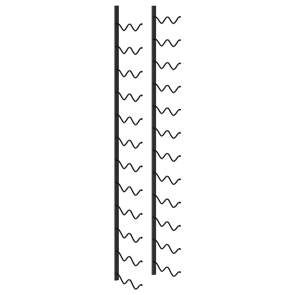 Maison Exclusive - Wand-weinregal Für 24 Flaschen Schwarz Eisen