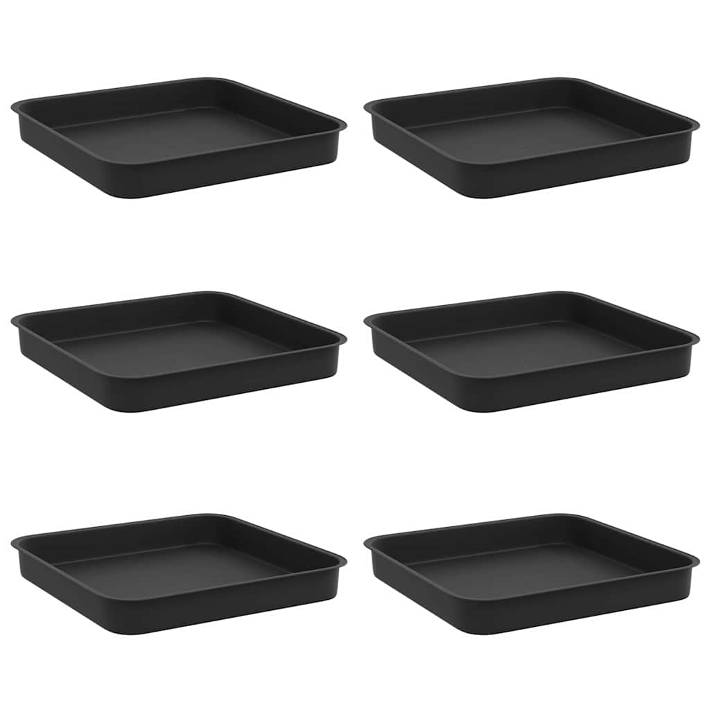 Maison Exclusive - Quadratisches Blumentablett 6 Stk. Schwarz 15