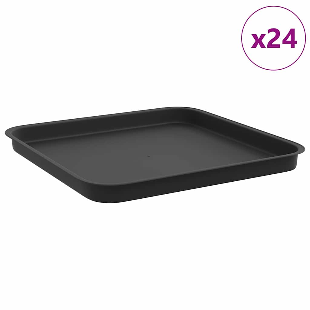 Maison Exclusive - Quadratisches Blumentablett 24 Stk. Schwarz 32