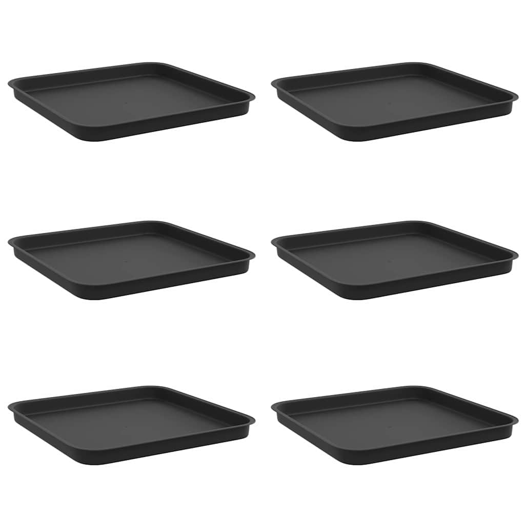 Maison Exclusive - Quadratisches Blumentablett 6 Stk. Schwarz 32
