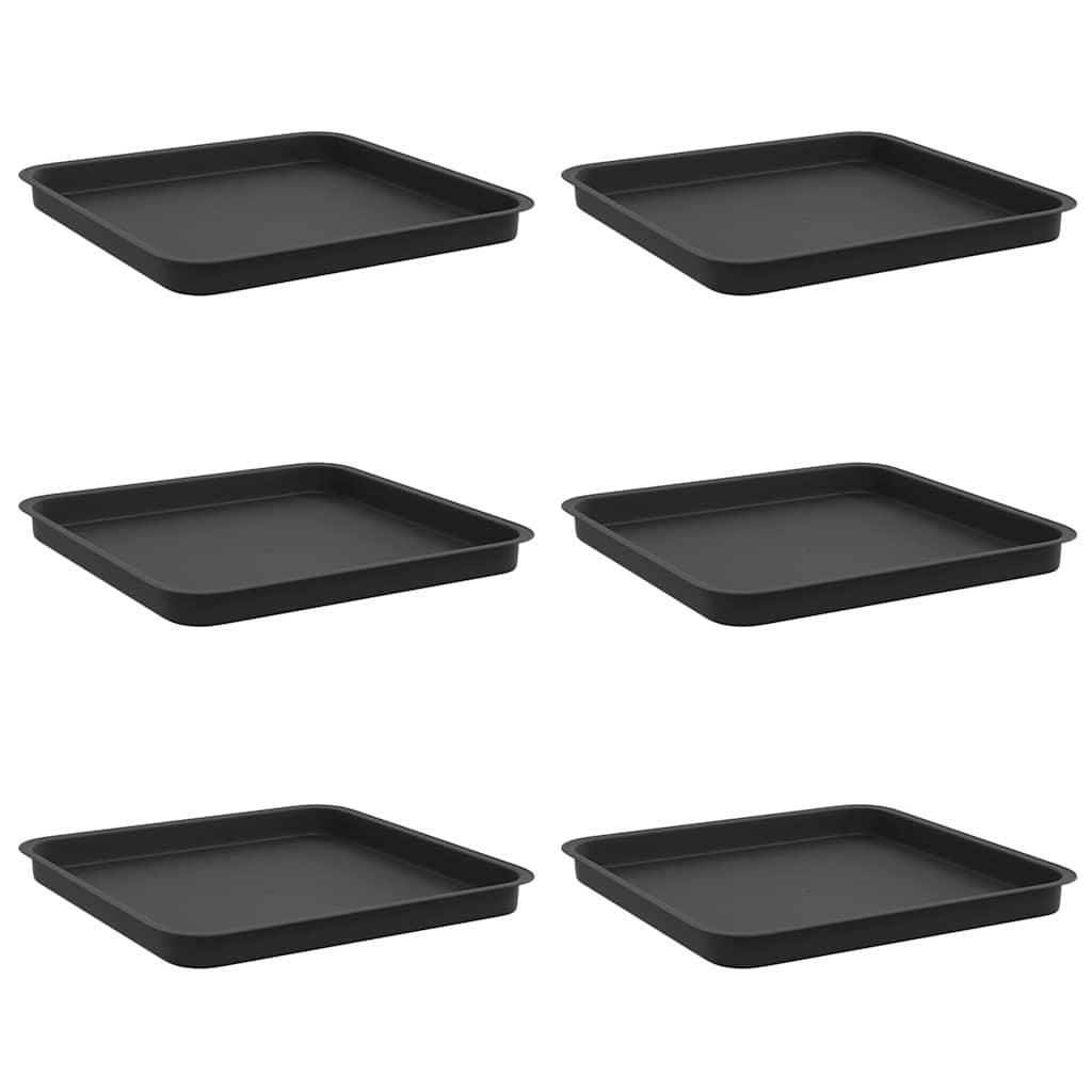 Maison Exclusive - Quadratisches Blumentablett 6 Stk. Schwarz 36