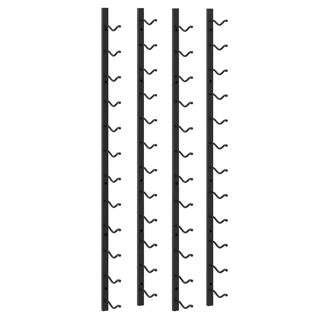 Maison Exclusive - Wand-weinregale Für 12 Flaschen 2 Stk. Schwarz