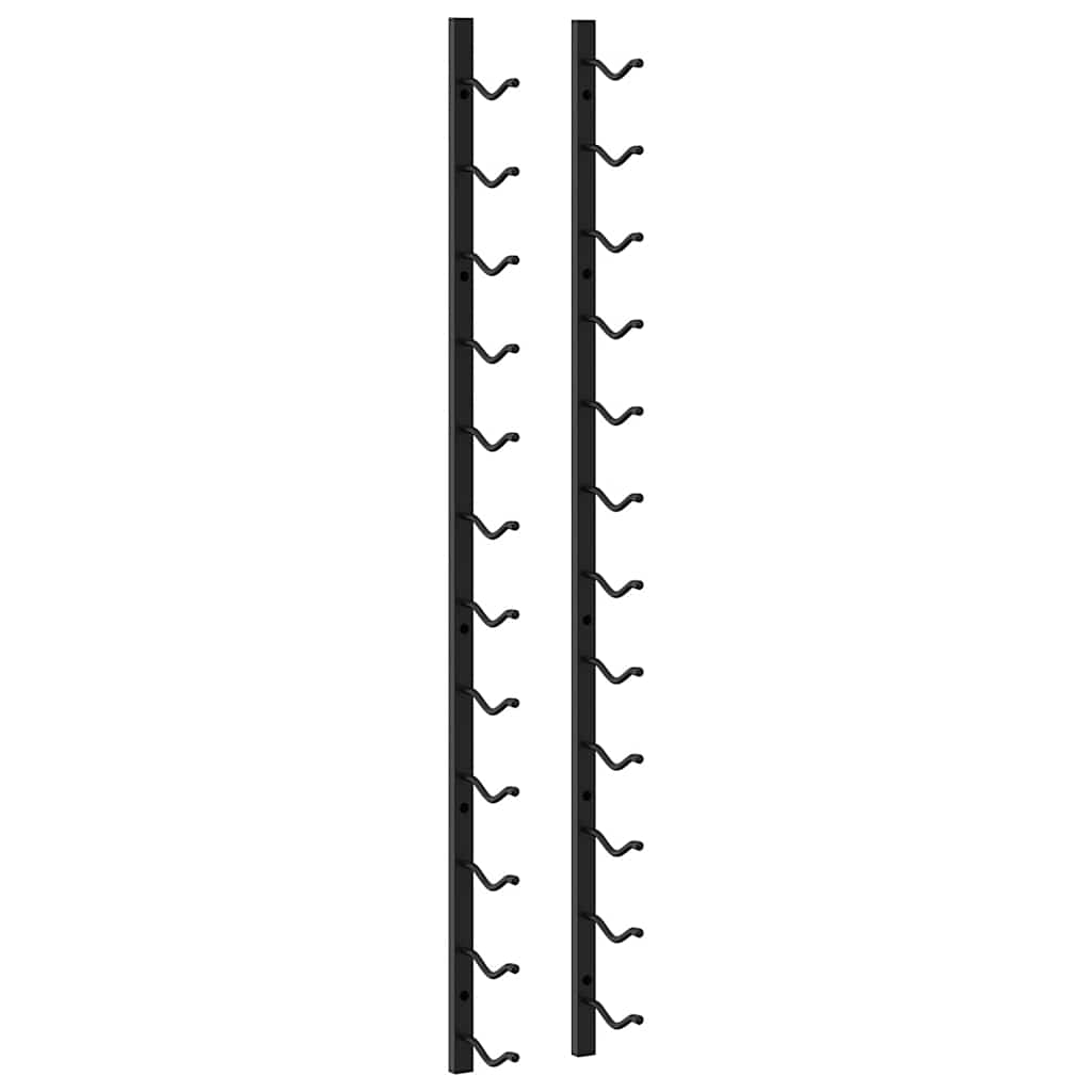 Maison Exclusive - Wand-weinregal Für 12 Flaschen Schwarz Eisen