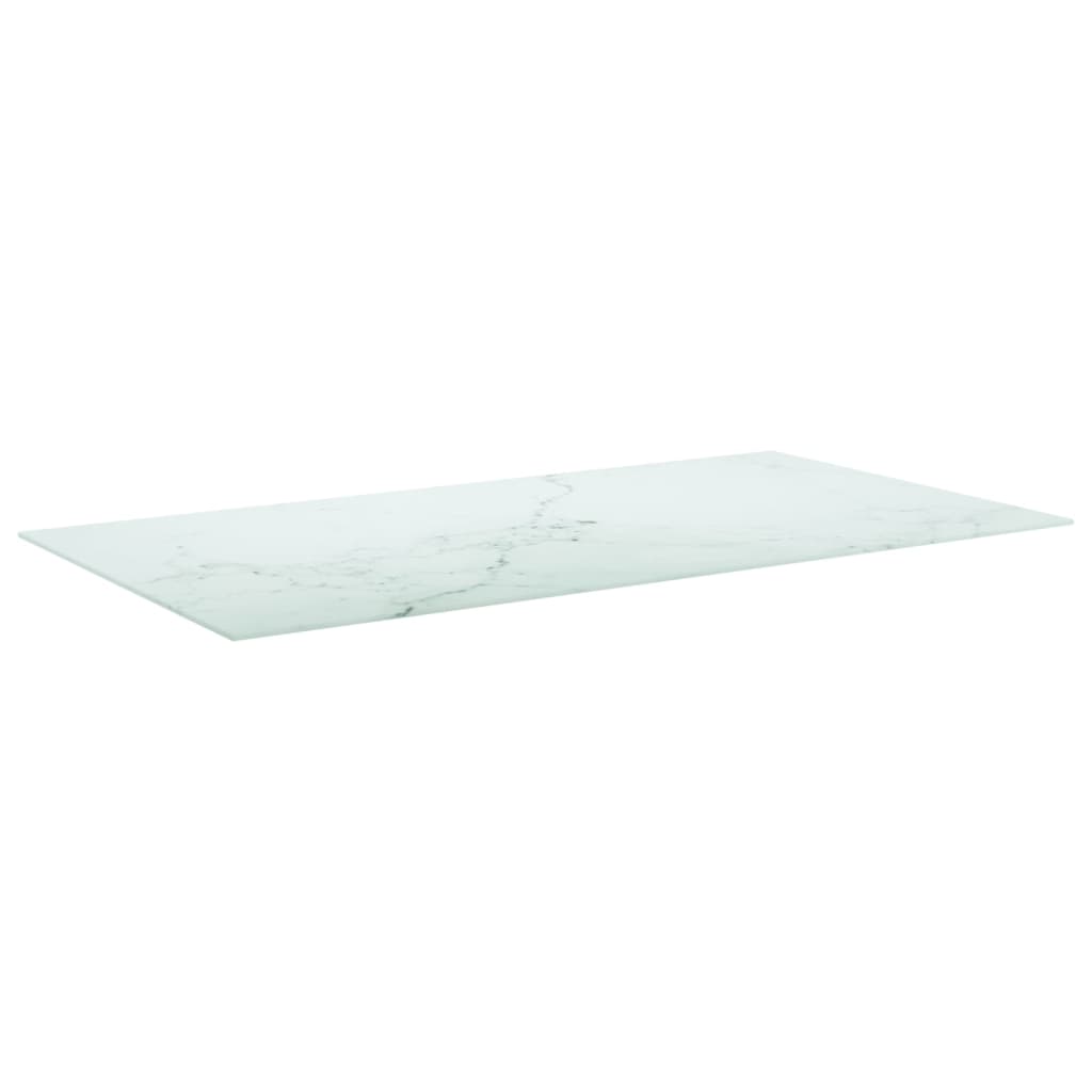 Maison Exclusive - Tischplatte Weiß 120x65 Cm 8 Mm Hartglas In Ma