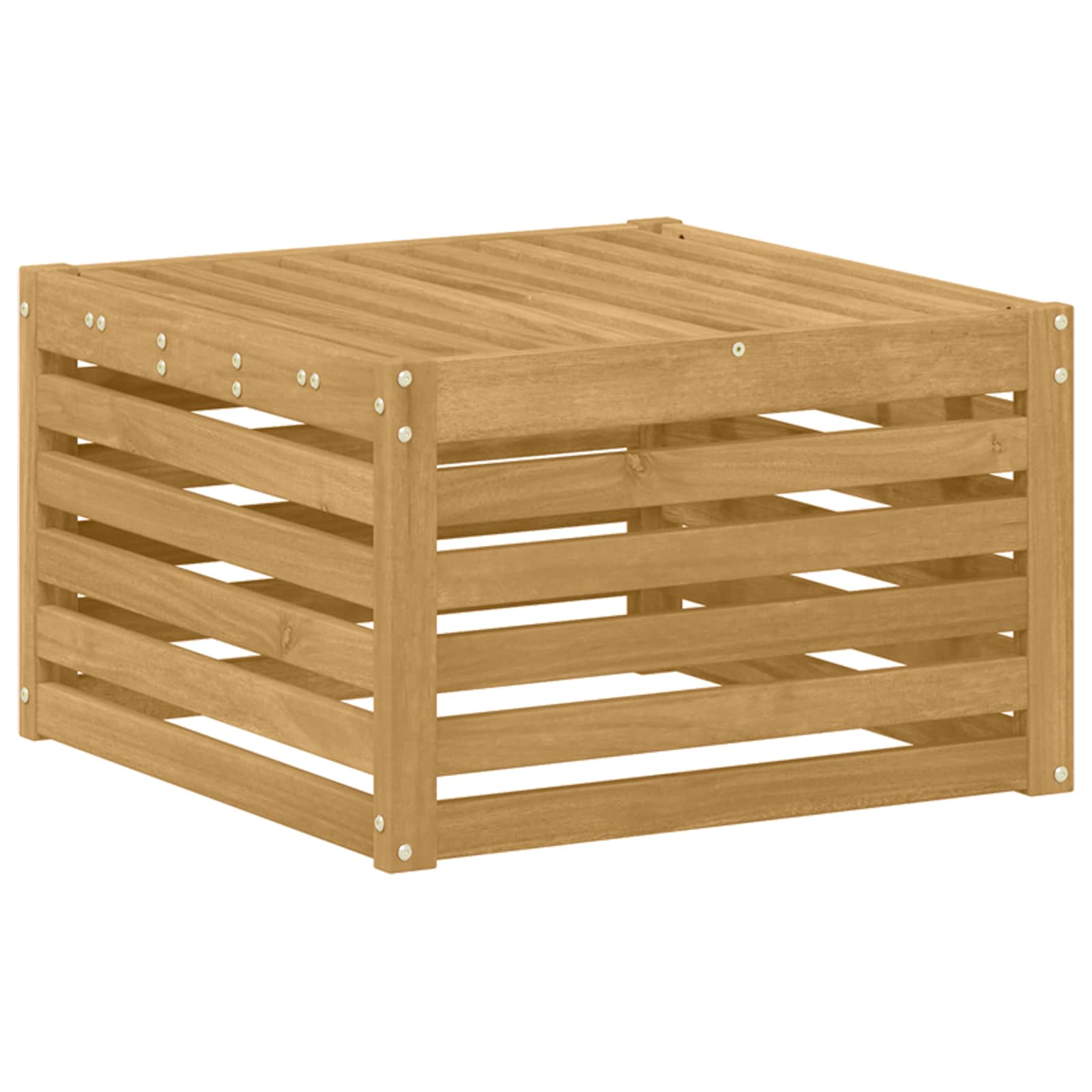 Maison Exclusive - Outdoor-fußhocker Massivholz Akazie Weiß 59 X