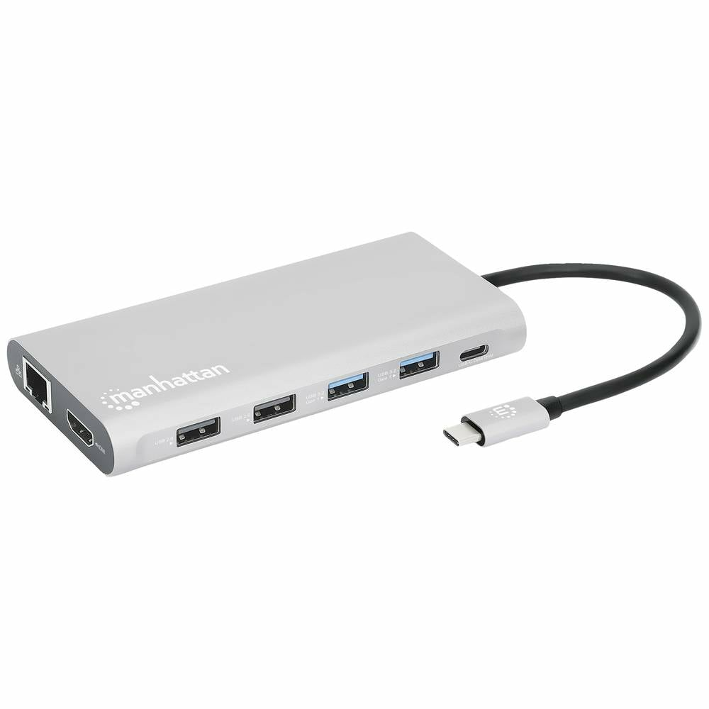 [neuwertig] B-ware Manhattan Notebook Dockingstation Usb C Pd 12 In 1 Dockingstation