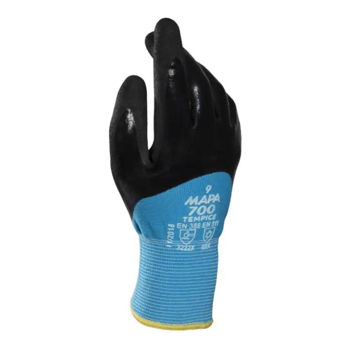 [neuwertig] B-ware Mapa Handschuh Schutzhandschuh Kälteschutz Temp Ice 700 Größe 10 Blau 12 Paar