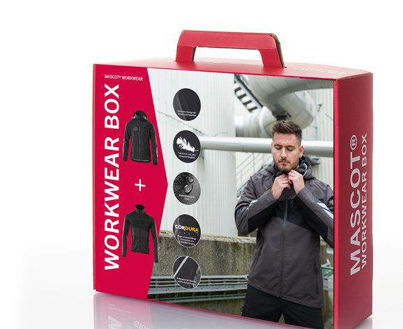 Mascot® Workwear Box Mit 1 Hardshelljacke Und 1 Strickpullover. Gr. Xxxl, Dunkelanthrazit