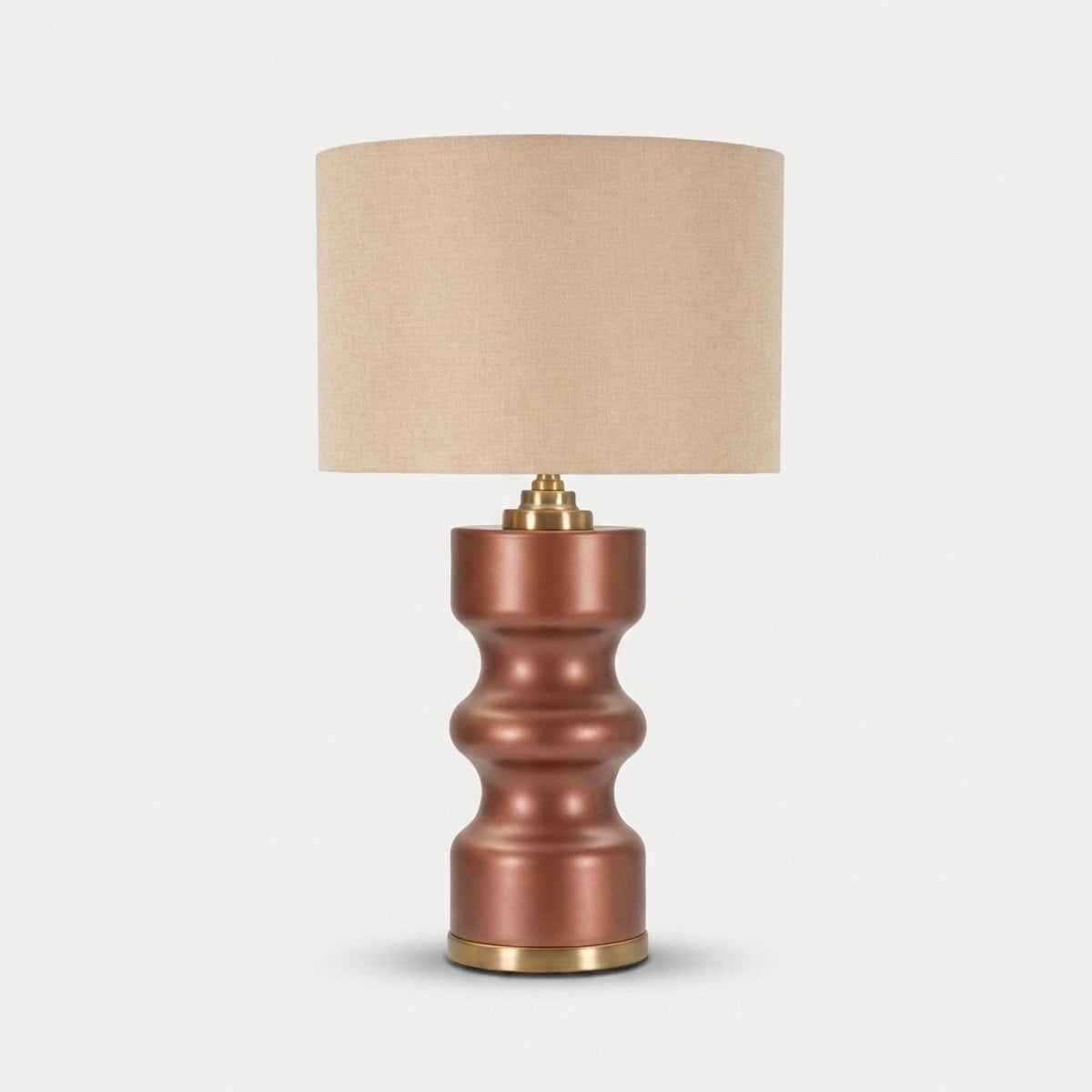 Tischlampe Aus Glas Und Stoff Sorenthal A