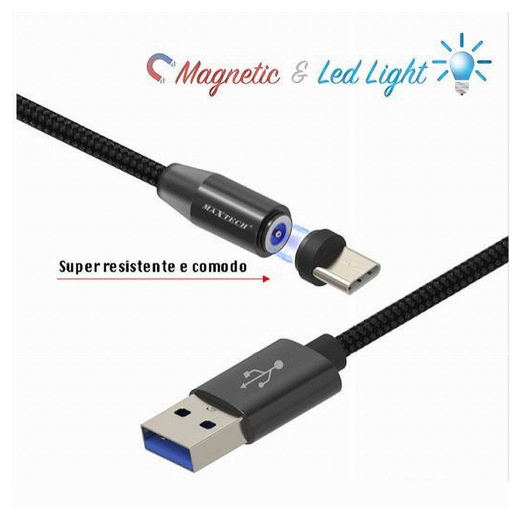 Trade Shop - Magnetische Cavo-kennzeichnungen Für Huawei 1mt Typ-c Maxtech F-tc012 Konnektor -