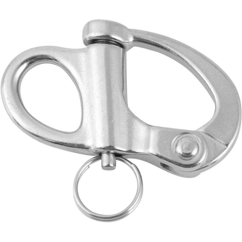 Schnellverschluss-karabiner, Fester Schnellverschluss-karabiner Aus Edelstahl Mit Rundring
