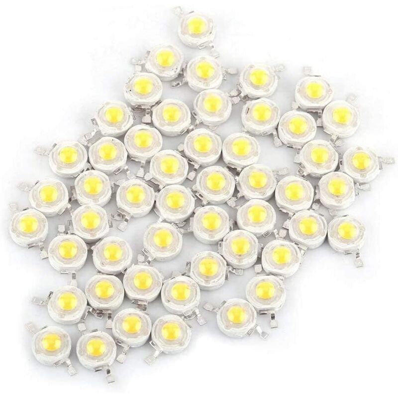 Led-chip 100 Stück High Power 3 Watt Super Helle Intensität Lichtemitter Komponenten Smd Diode Glühbirne Lampenperle (weiß 6000-6500k)