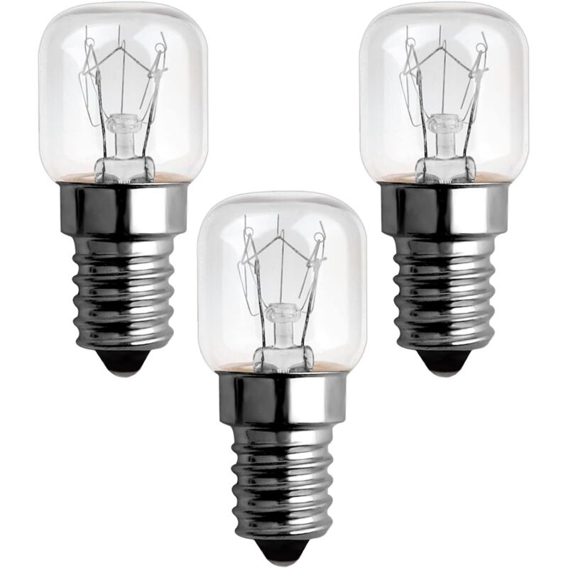 Ofenlampe 15w 300 Grad E14 Dimmbar, Ac220v-240v, E14 Glühlampe T22, 85lm Warmweiß 2300k, E14 Kleiner Schraubsockel Pygmy Lampen Für Mikrowelle, Ofen, Salzlampe, 3 Stück