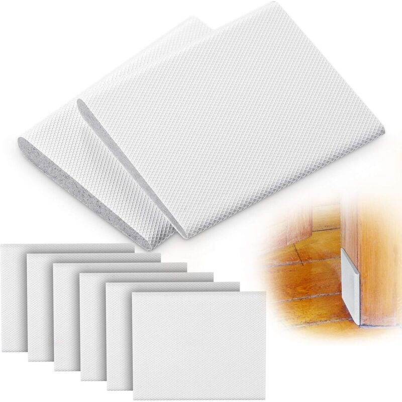 6er-pack Selbstklebende Türrahmendichtungen, Schaumstoffdichtung Für Türecken, Dichtung, Schallschutz, Weiß