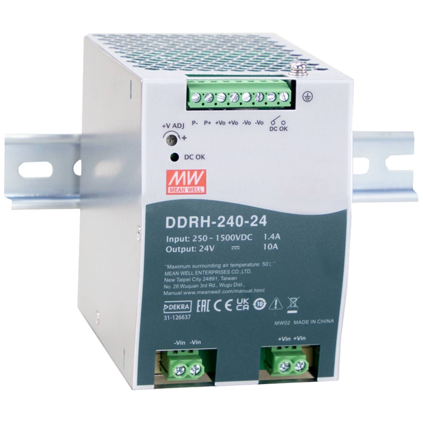 [neuwertig] B-ware Mean Well Dc/dc Wandler Netzteil Hutschienen 12 V 200 W Ddrh 240 12 Din Rail27
