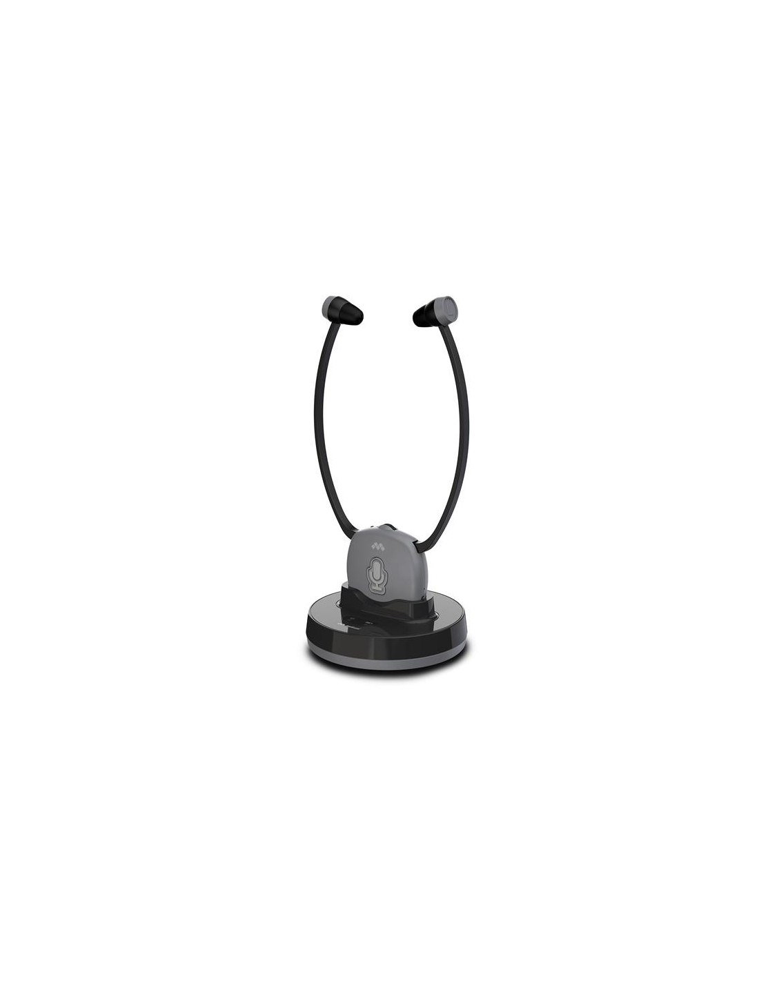 Meliconi 497339 Kopfhörer & Headset Kabellos Kinnbügelhörer Tv Ladestation Schwarz, Grau