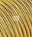 Creative-cables - Cable Rundes Ummanteltes Elektrokabel Of Gewebe Of Farbe To68 - Gold - 50 Meter, 2 Adern