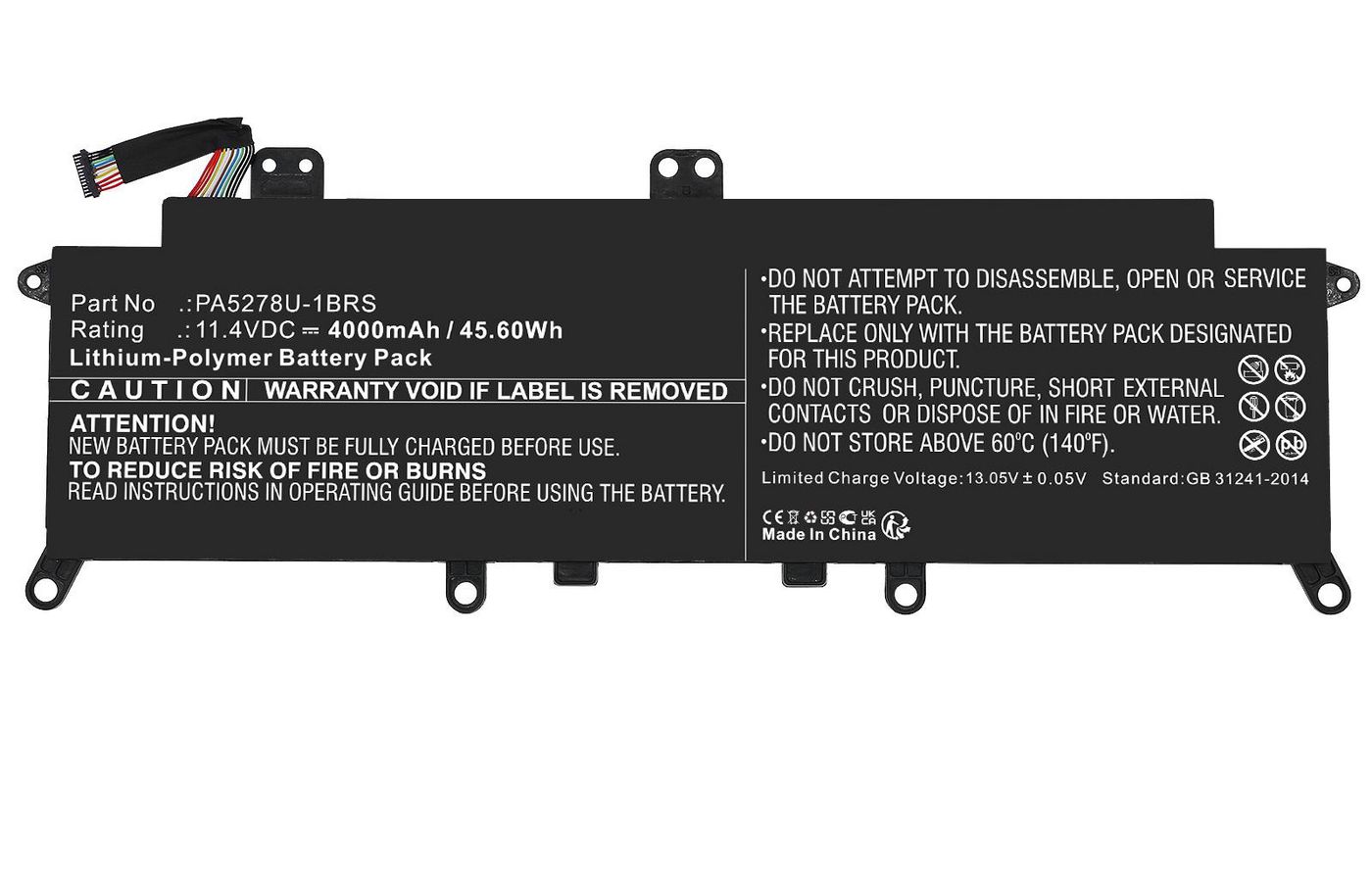 Coreparts Akku 45,60 Wh Li-ion 11,4 V 4000 Mah Schwarz Für Toshiba, Portege X30, Tecra X40 Notebooks, Mbxto-ba0067