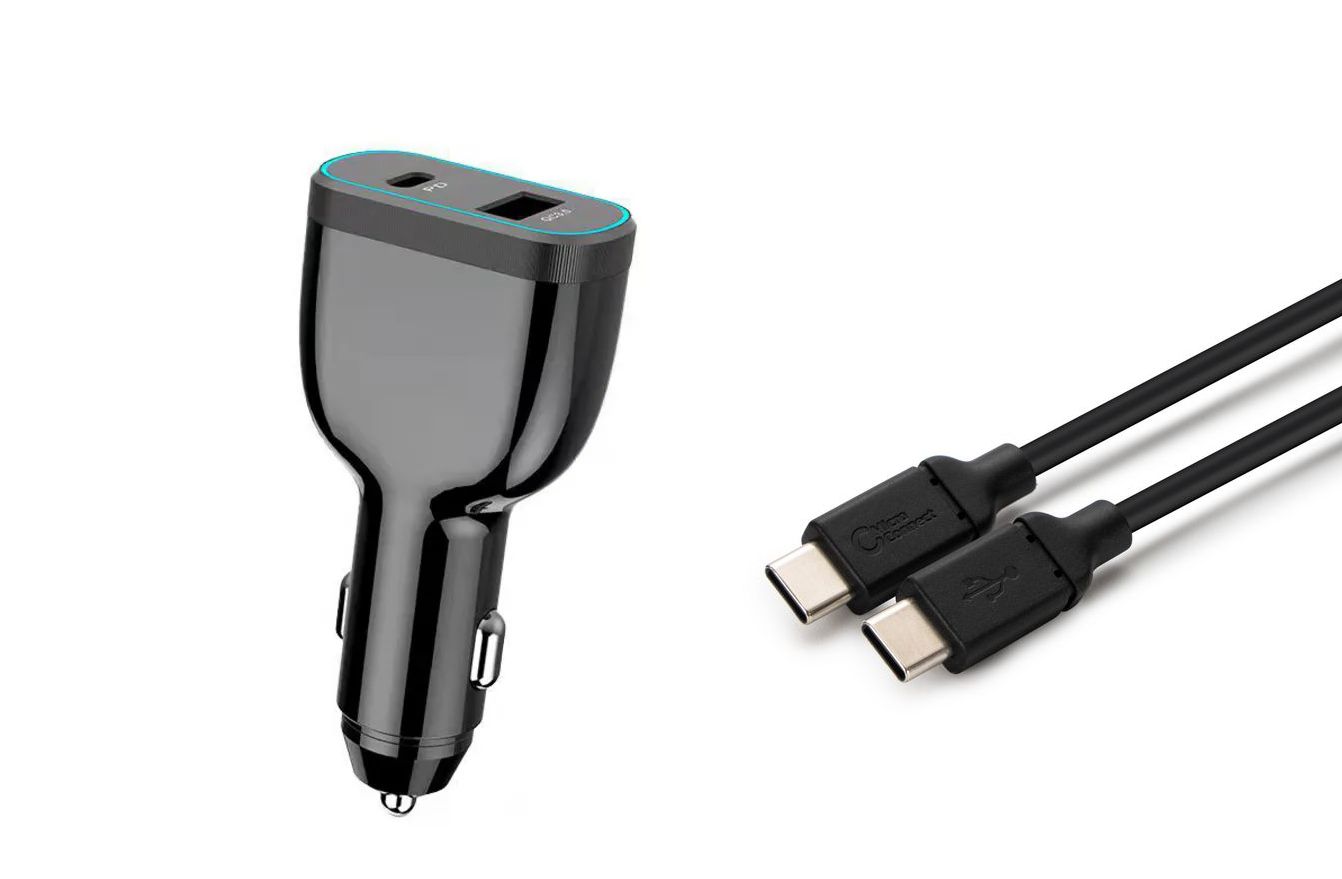 Coreparts Usb-c-autoladegerät Für Laptops, Smartphones Und Tablets, 78 W, Qc3.0, Pd 3.0, Mit Usb-c-kabel, Mbxusbc-dc0006