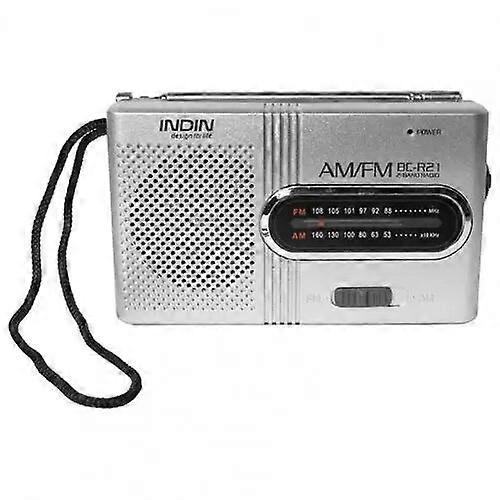 Pocket Miniradio Mit Starkem Signal, Multifunktionsradio Mit Integriertem Lautsprecher, Am/fm-vollband-stereoempfang Und 2-band-funktion Für Senioren (bc-r21) – Silbergrau