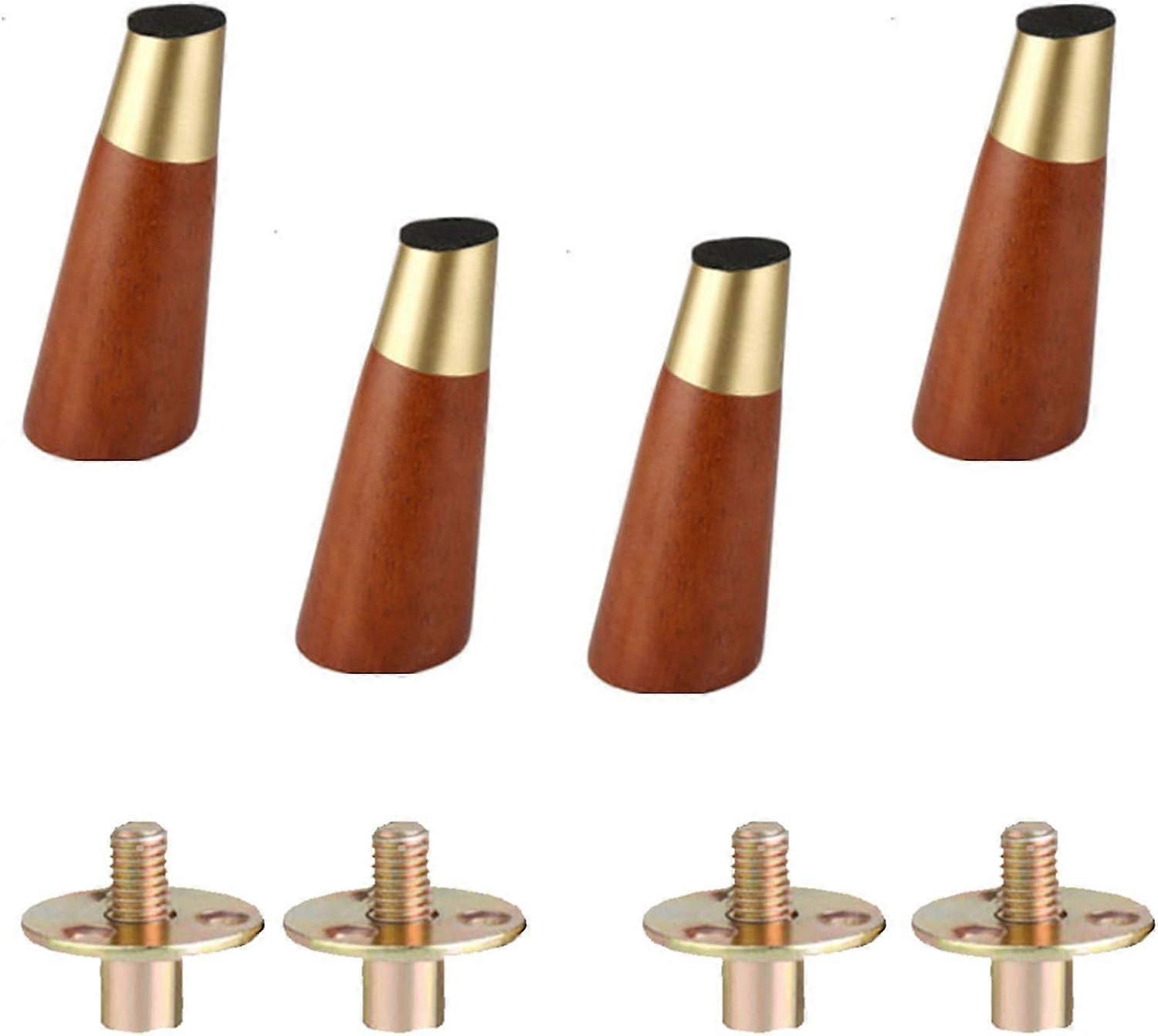 4er-set Massivholz-möbelbeine, Ersatzfüße Aus Holz Für Sofas, Konische Küchenfüße, Für Couch, Bett, Stuhl, Fernseher, Schrank, Kommode – 20 Cm – M8