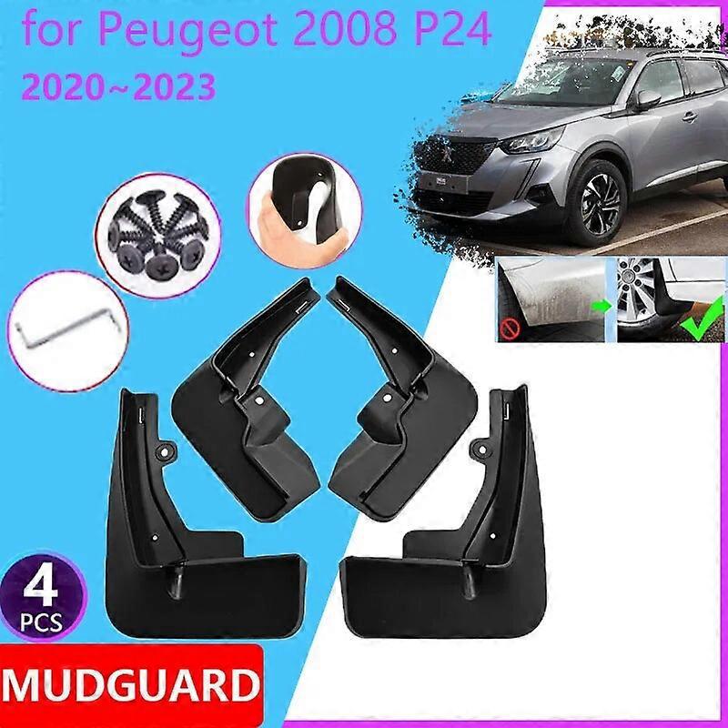 4-teiliges Set Schmutzfänger Für Peugeot 2008 P24 2020 2021 2022 2023 – Schmutzfänger, Kotflügelschutz, Auto-außenzubehör