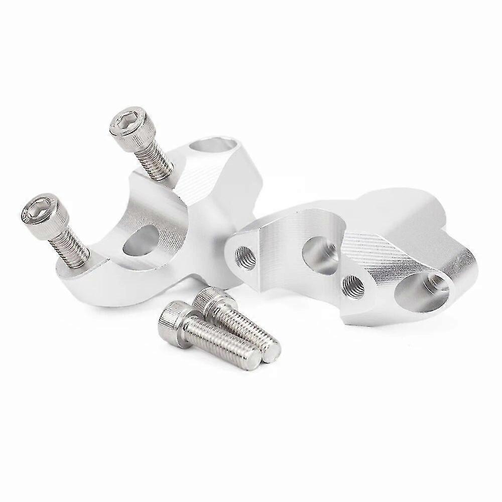 Lenkererhöhungssatz Mit Cnc-gefräster Lenkerklemmung Für Ktm 1050, 1090, 1190, 1290 Super Adventure, Duke R, Gt Und Smc Motorrad – Silber