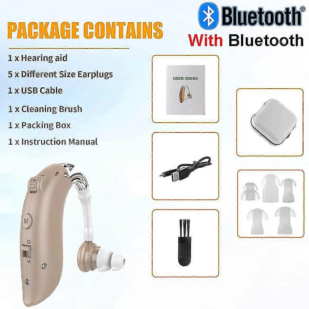 Wiederaufladbarer Bluetooth-audiofonos-kopfhörer Mit Verstärker, Kabelloses Headset Für Hörgeschädigte (2021) – Khaki