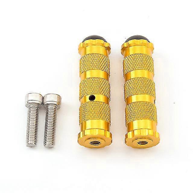 8 Mm Cnc-gefräste Aluminium-motorradfußrasten Für Universelle Motorräder (yamaha, Kawasaki, Honda) – Gold